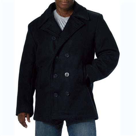 Peacoat With Sailor Collar Navy Blue Double.